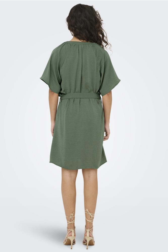 JDYDIVYA LIFE S/S V-NECK DRESS WVN 15320782 SEA SPRAY